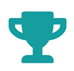 A blue trophy with two handlesAI-generated content may be incorrect.